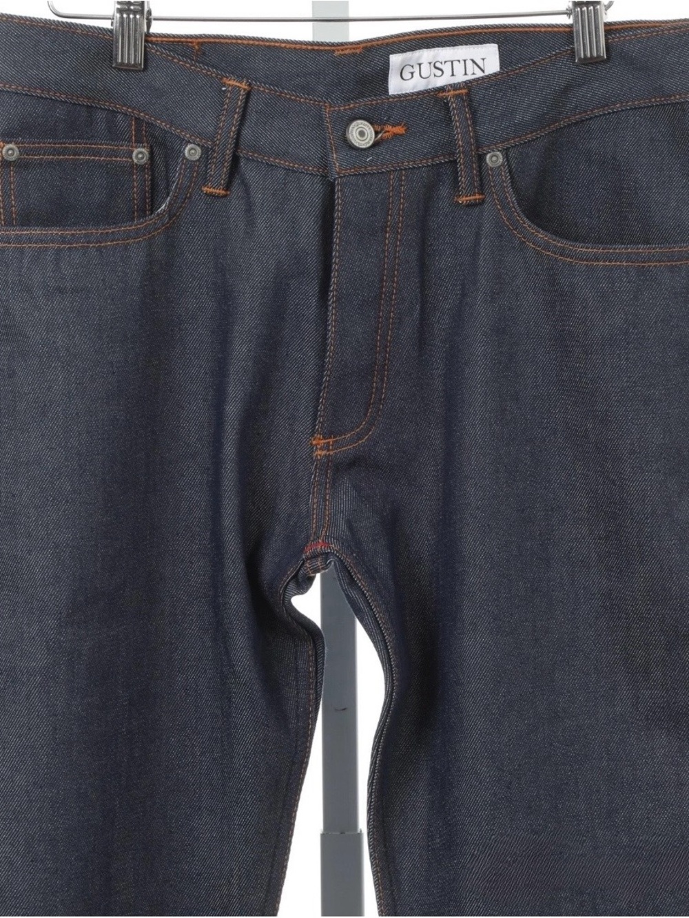LNWOT Gustin Made USA #535 California Slim Fit Raw Indigo Selvedge Jeans 34 #1 - Picture 4 of 9